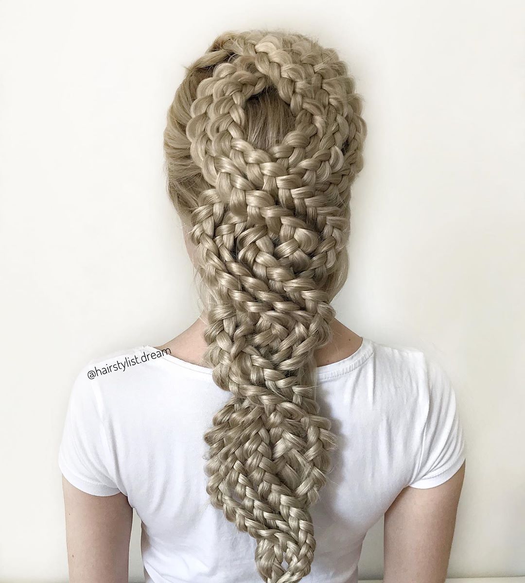 Layered waterfall weave